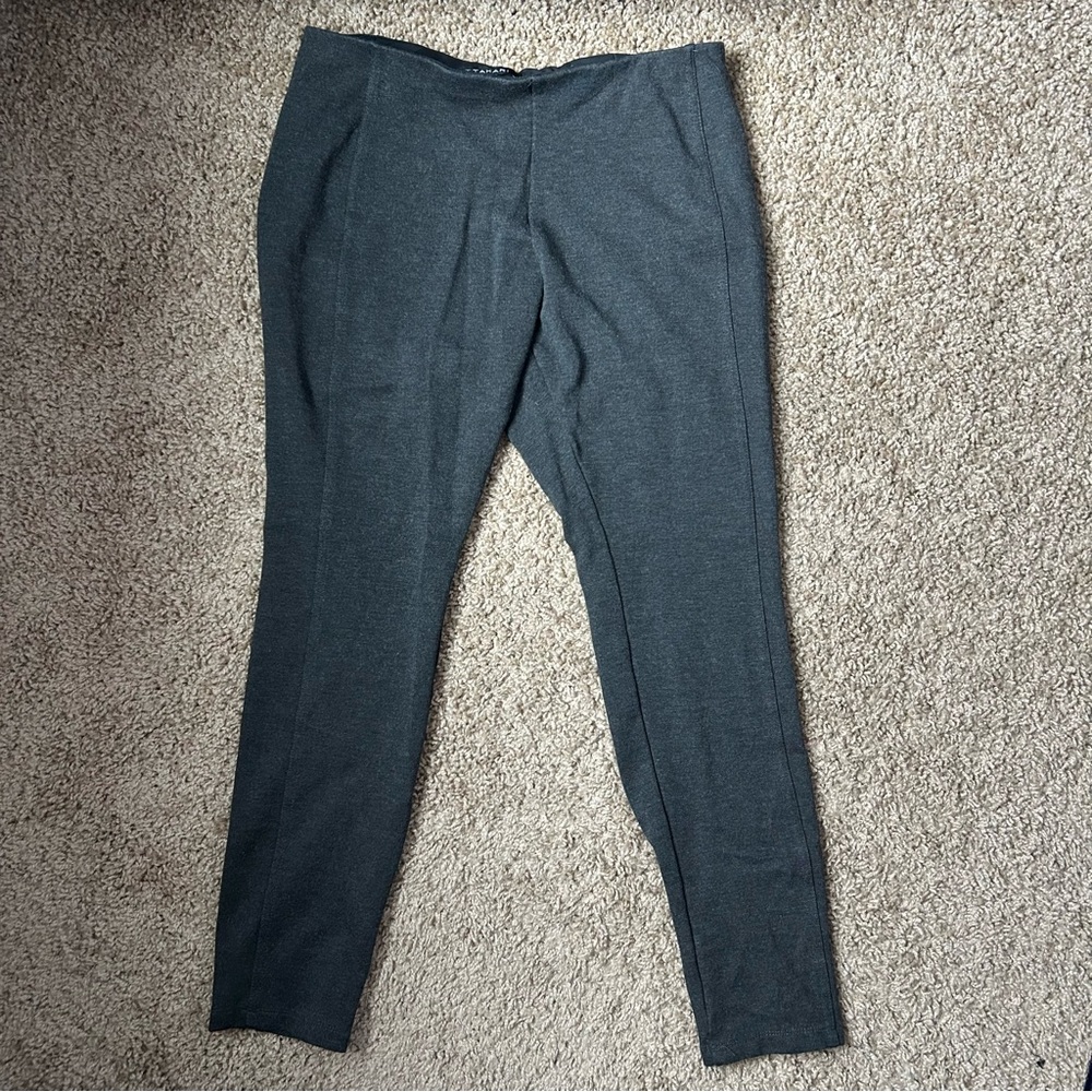 W Tahari Charcoal Grey Spandex Tummy Control Skinny Dress Pants Size XS |C36
